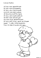 A coloring page of mothers day